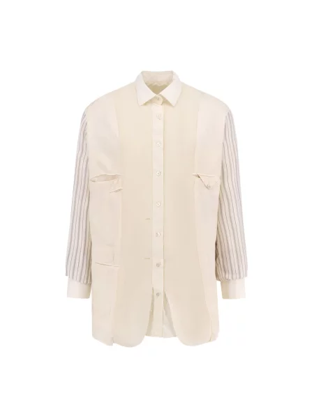 Koszula Maison Margiela z frędzli biała