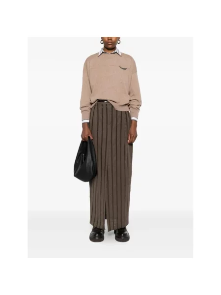 Sweter Brunello Cucinelli brązowy