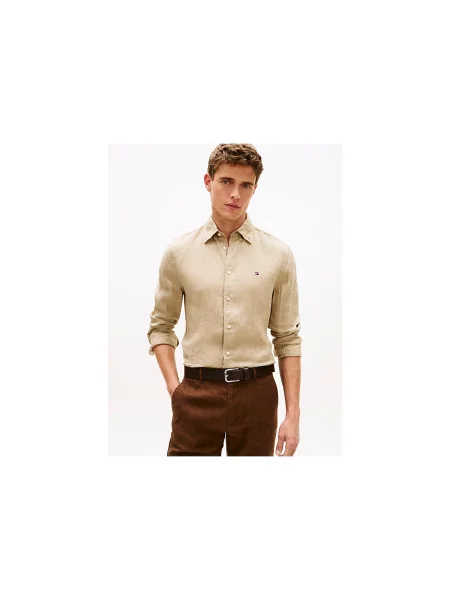 Košeľa Tommy Hilfiger béžová