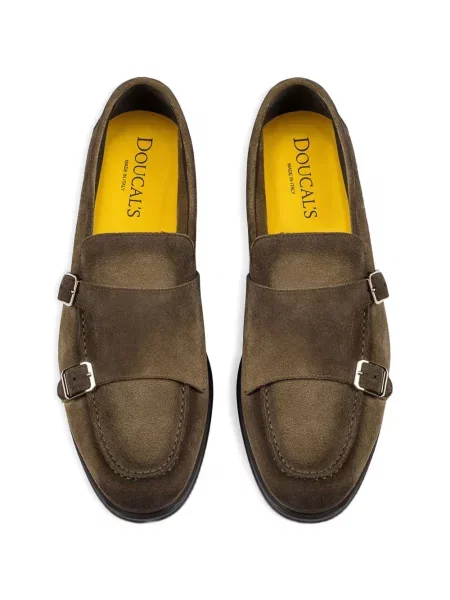Pantofi loafer Doucal's din piele de căprioară maro