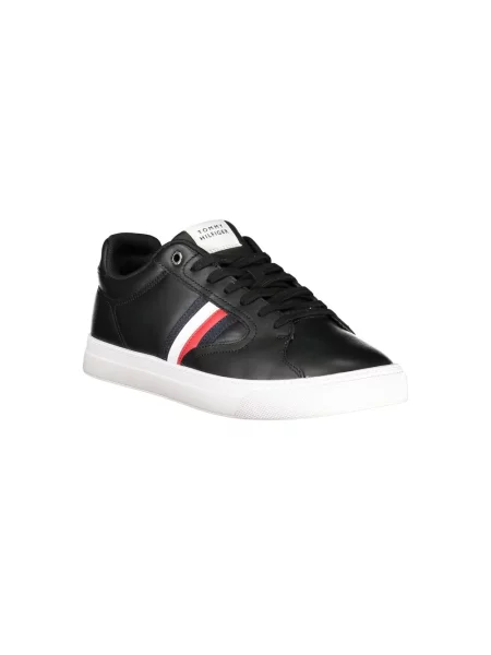Sneakersy Tommy Hilfiger skórzane czarne
