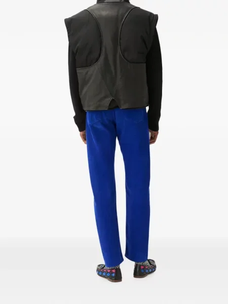 Pantaloni Versace de catifea cord albastru
