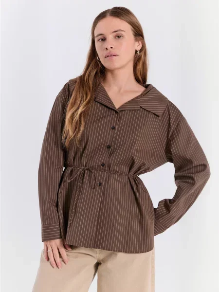 NORR Tricou Augusta închis maro