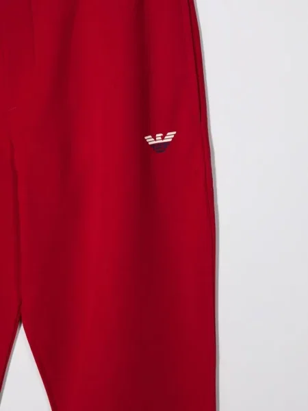 Spodnie dziecięce Emporio Armani czerwone