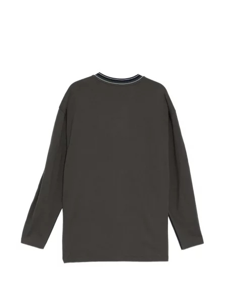 Tricou Croquis cu mâneci lungi lung albastru