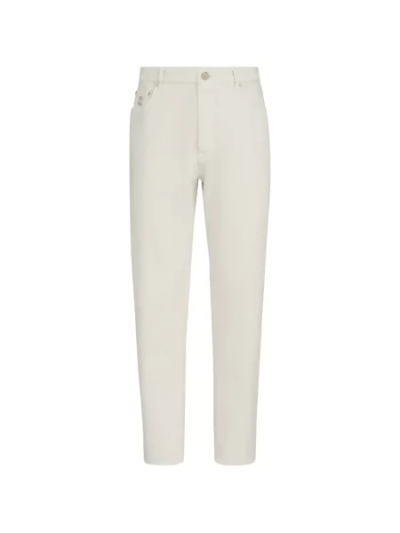 Pantaloni Brunello Cucinelli cu 5 buzunare alb