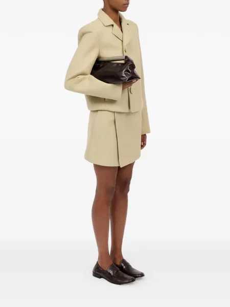 Кожена шопинг чанта Mm6 Maison Margiela кафяво