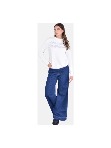 Sweter Mc2 Saint Barth wełniany biały