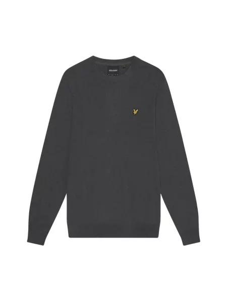 Sweter Lyle & Scott z okrągłym dekoltem szary