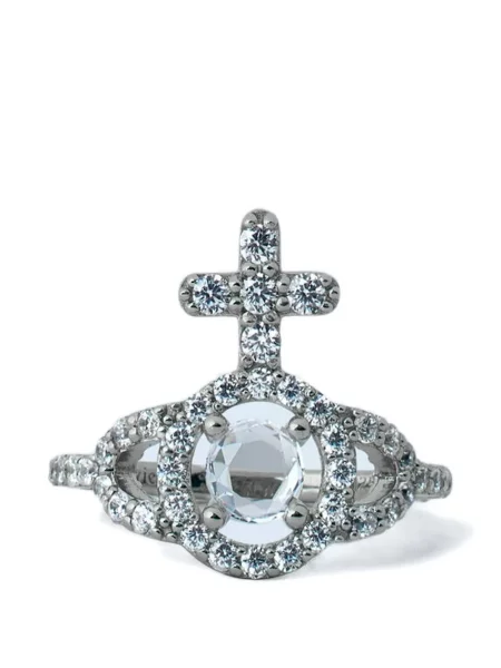 Inel Vivienne Westwood de cristal argintiu