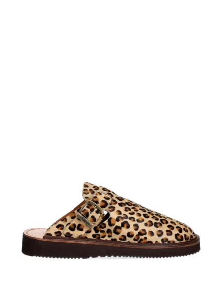 Papuci tip mules Fracap cu imagine cu model leopard