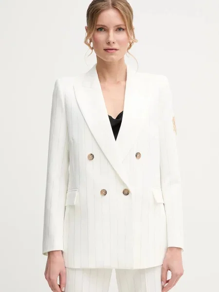 Ermanno Scervino sacou cu doua randuri de cu imprimeu alb