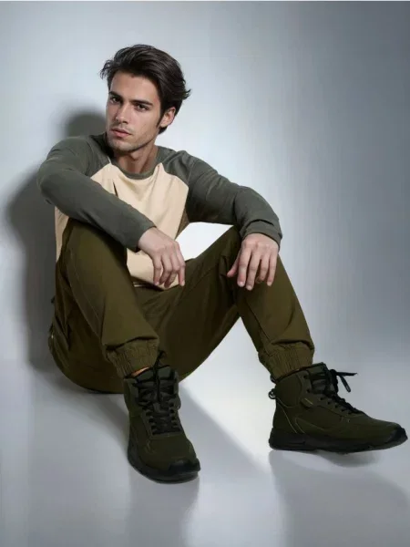 Sinsay Kotníkové boty tmavě zelená