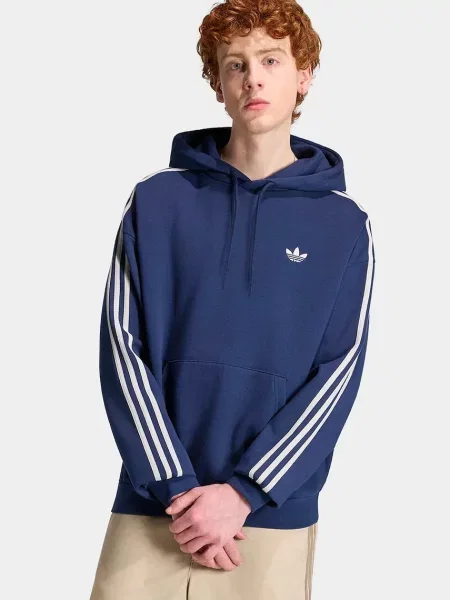 Adidas Originals dukserica sa kapuljačom za muškarce s pamukom Adicolor Classics plava