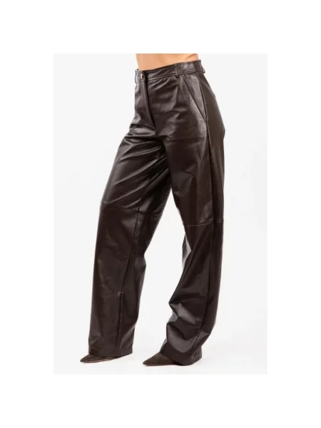 Spodnie Max Mara Studio brązowe