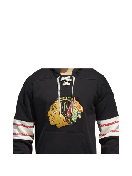 Tricou Adidas cu dungi din dantelă cu autograf negru
