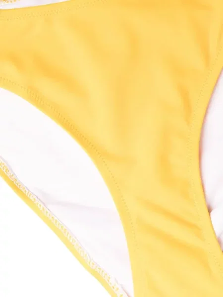 Bikini Solid & Striped w paski żółty