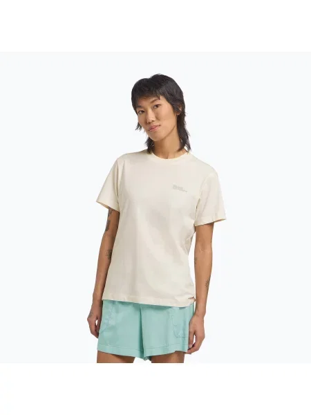 Tričko Jack Wolfskin Essential cotton white bílé