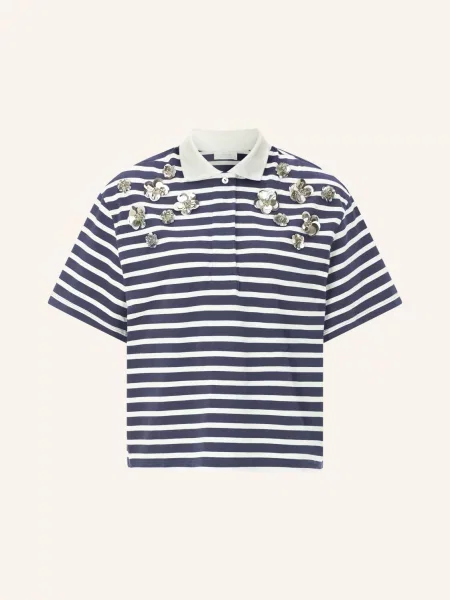 T-shirt z kołnierzykiem polo Rich & Royal białe