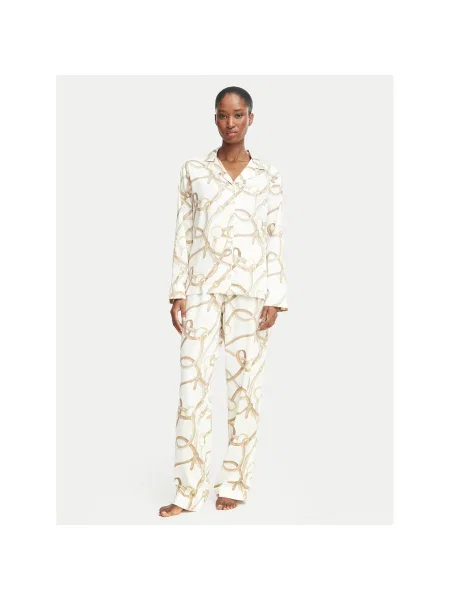 LAUREN RALPH LAUREN Πιτζάμα Κρεμ Regular Fit