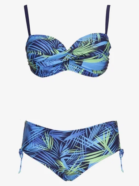 Costum de baie bleumarin din două piese sutien push-up chiloți tip brazilian set Seteria