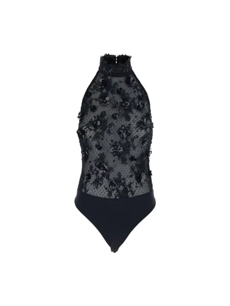 Koszulka Retrofete koronkowa czarna