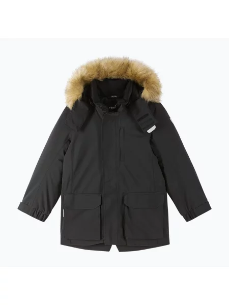 Gyerek téli kabát Reima Ajaton black. Méret: fekete