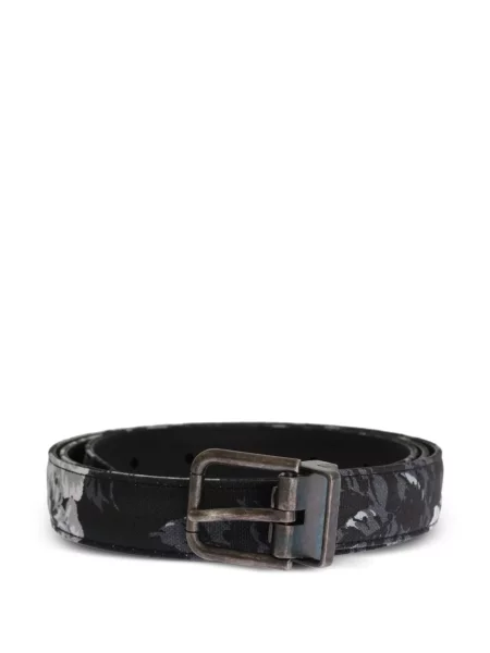 Curea Dolce & Gabbana cu model floral cu imagine negru
