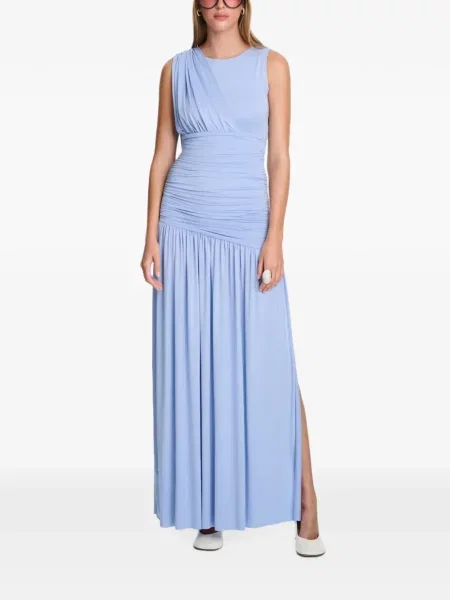 Rochie maxi Axel 113 drapată albastru