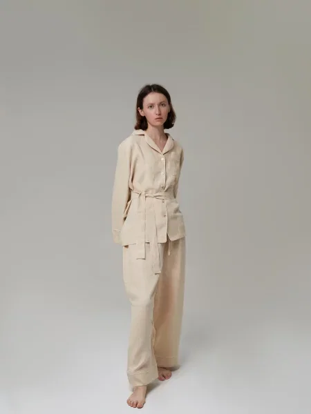 GNIZDO Піжама Льон бежевий