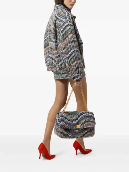 Πλεκτός μπουφάν Missoni με παγιέτες μπλε