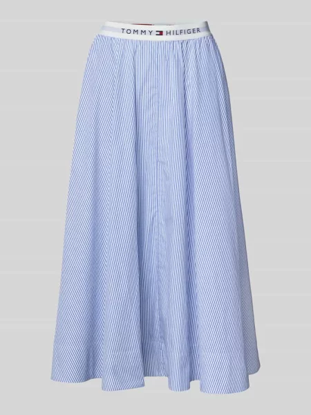 Rozkloszowana spódnica midi z czystej bawełny Tommy Hilfiger