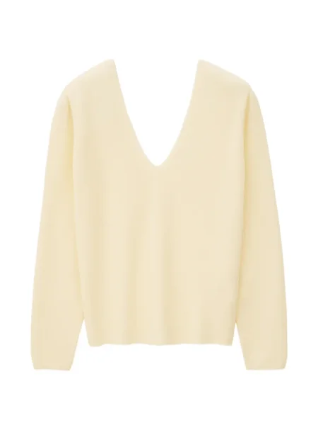 Top Ba&sh tricotate cu decolteu în V galben