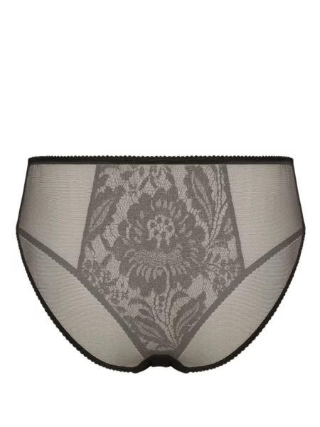 Vilnonės gėlėtos kelnaitės Dolce & Gabbana juoda