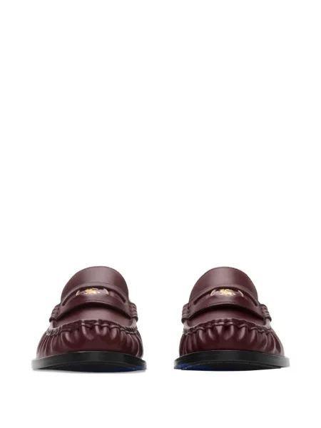 Pantofi loafer Burberry din piele roșu