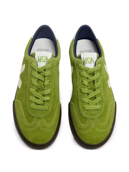 Sneakerși Veja Volley din piele de căprioară verde