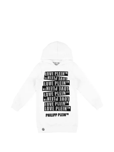 Bluza z kapturem dziecięca Philipp Plein biała