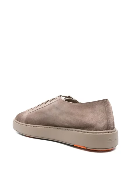 Sneakerși Santoni din piele de căprioară gri