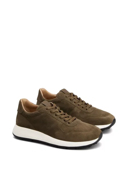 Sneakerși Tod's din piele de căprioară verde