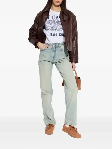 Sukienka wieczorowa Michael Michael Kors koronkowa wiązana garniturowa niebieska