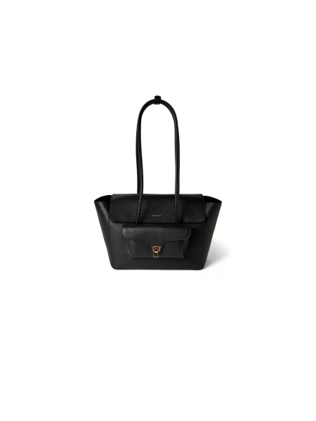 Shopperka Coccinelle skórzana czarna