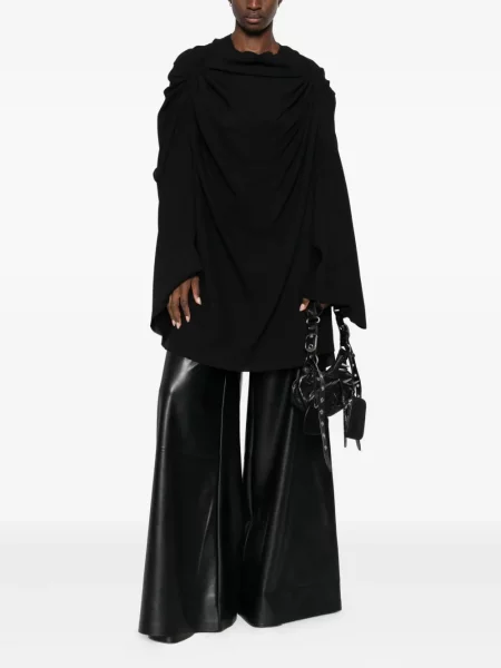 Rochie Rick Owens drapată de costum negru