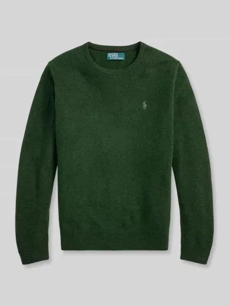 Sweter w kroju regular fit z czystej wełny Polo Ralph Lauren zielony