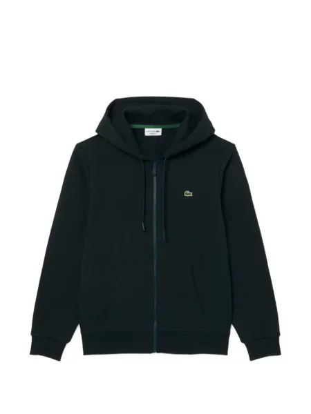 Hanorac din fleece Lacoste din fleece clasic verde