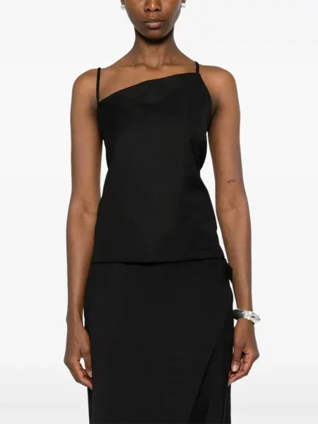 Top La Piscine asymetryczny czarny