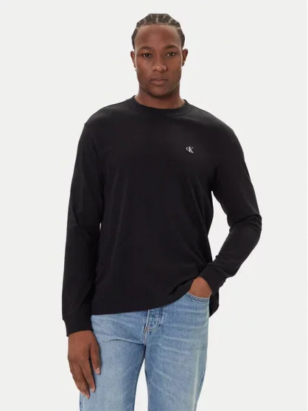 Bluzka z długim rękawem Calvin Klein Jeans czarna