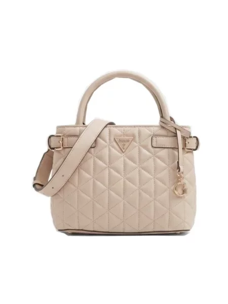 Listonoszka Guess skórzana beżowa