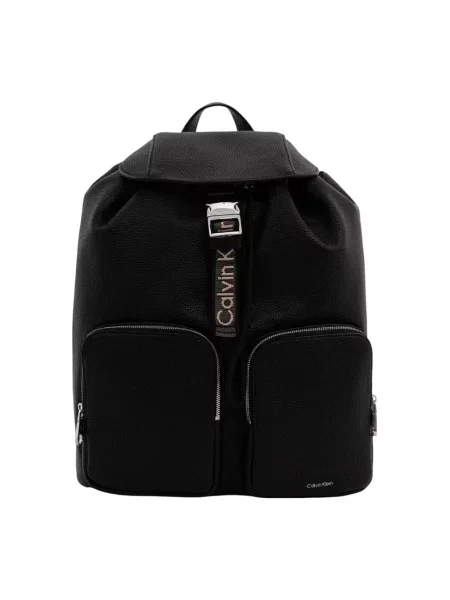 Calvin Klein plecak z imitacji skóry czarny
