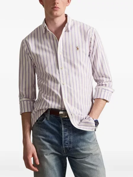 Șapcă Polo Ralph Lauren cu decolteu în V cu autograf în carouri albastru