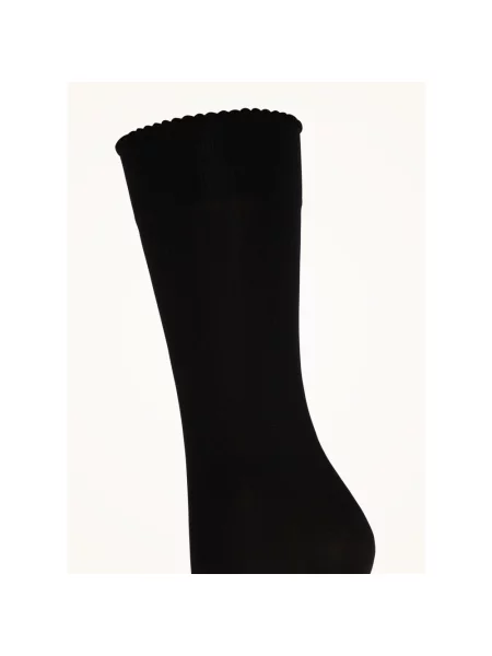 Lniane skarpety Wolford czarne